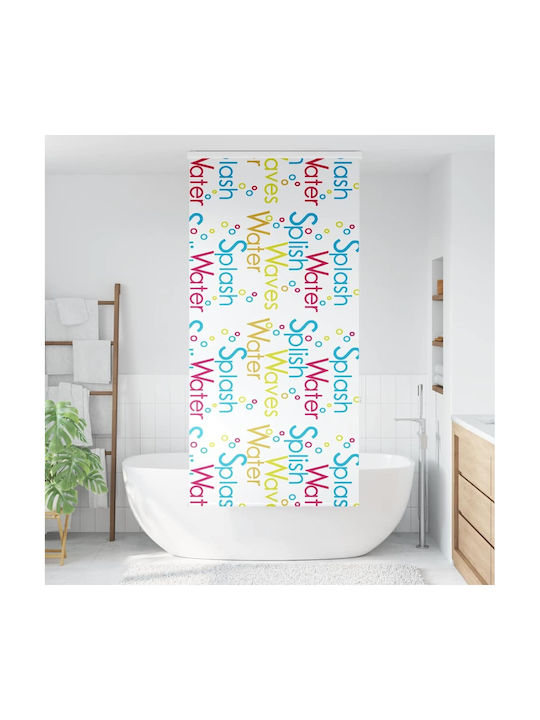 Vidaxl Duschvorhang Rollkassette 90x240 cm Stoffbreite 86 cm Mehrfarbig