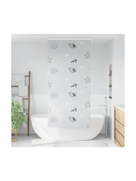 Vidaxl Duschvorhang Rollkassette 100x240 cm Stoffbreite 96 cm Mehrfarbig