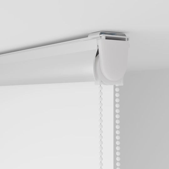 Vidaxl Duschvorhang Rollkassette 130x240 cm Stoffbreite 126 cm Weiß