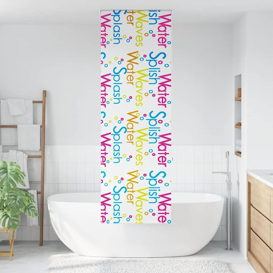 Vidaxl Duschvorhang Rolle 80x240 cm Stoffbreite 76 cm Mehrfarbig