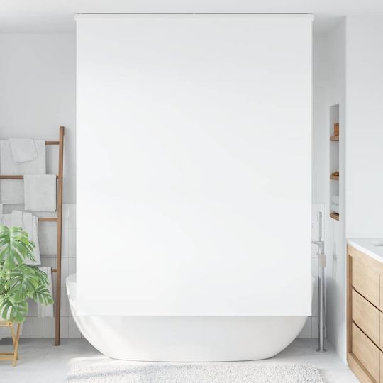 Vidaxl Κουρτίνα Μπάνιου Ρολό Κασέτα 160x240εκ Πλάτος Υφάσματος 156εκ Λευκό