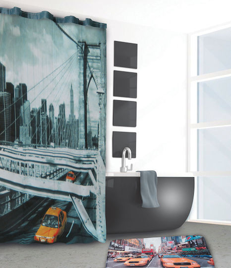 Das Home 1025 Κουρτίνα Υφασμάτινη 180x180cm Γκρι / Κίτρινο 520121801025