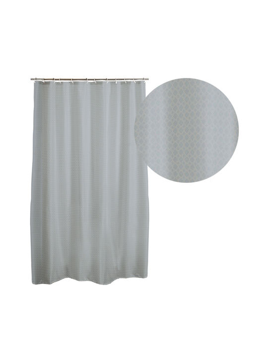 Flamingo Quartz Shower Curtain Fabric 180x200cm Light Grey