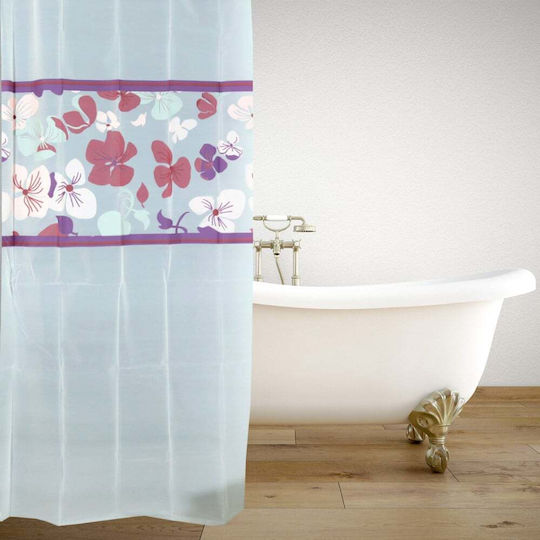 San Lorentzo Flowerstrip Κουρτίνα Μπάνιου Υφασμάτινη 180x180cm San Lorentzo Flowerstrip Κουρτίνα Μπάνιου Υφασμάτινη 180x180cm