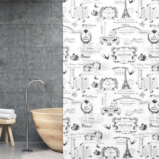 San Lorentzo Planet Shower Curtain 240x180cm Gray San Lorentzo Planet Shower Curtain 240x180cm Gray