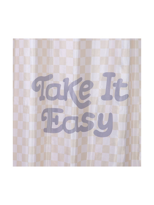 Nef-Nef Homeware Easy Duschvorhang 180x200cm Beige