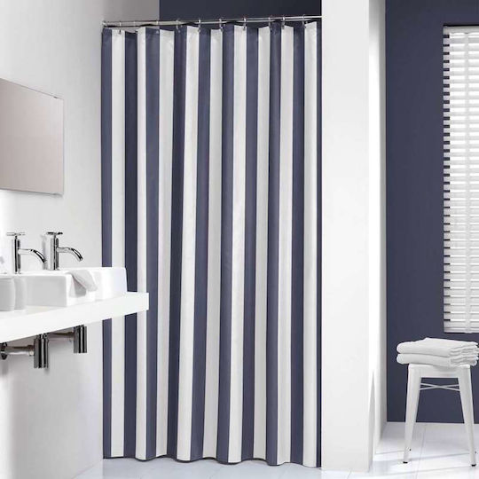 Sealskin Linje Κουρτίνα Μπάνιου Υφασμάτινη 180x200 cm Μπλε