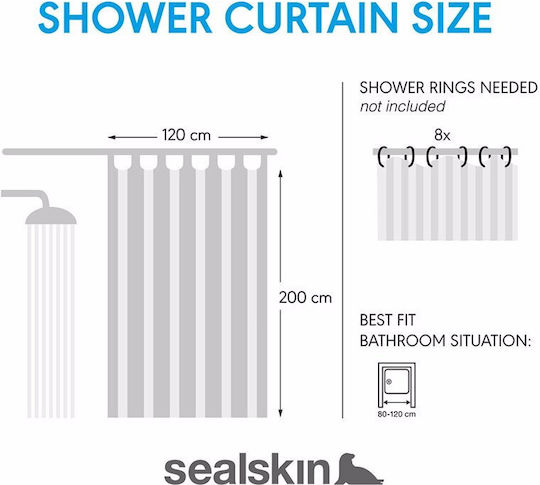 Sealskin Duschvorhang 120x200cm Off-White