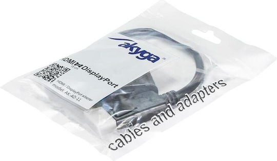 Akyga Μετατροπέας HDMI female σε DisplayPort male 1τμχ AK-AD-11