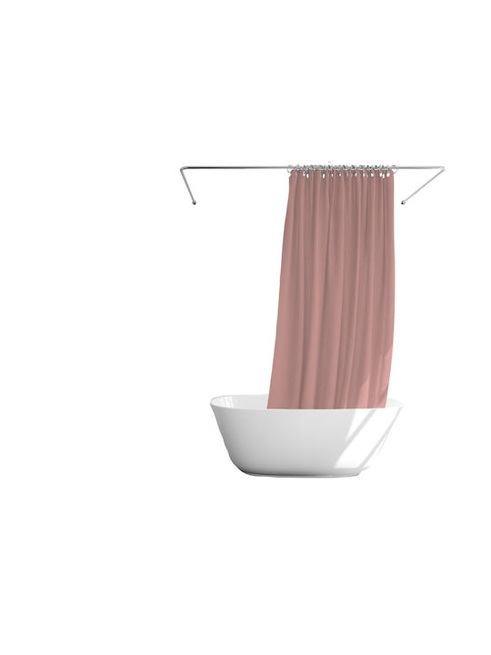 Mc Decor Classic Κουρτίνα Μπάνιου 240x200 cm Ροζ