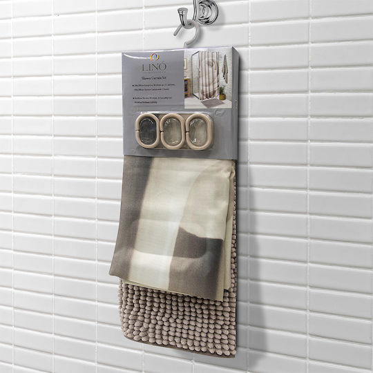 Lino Home Rozzi Κουρτίνα Μπάνιου Υφασμάτινη 180x200cm Rozzi