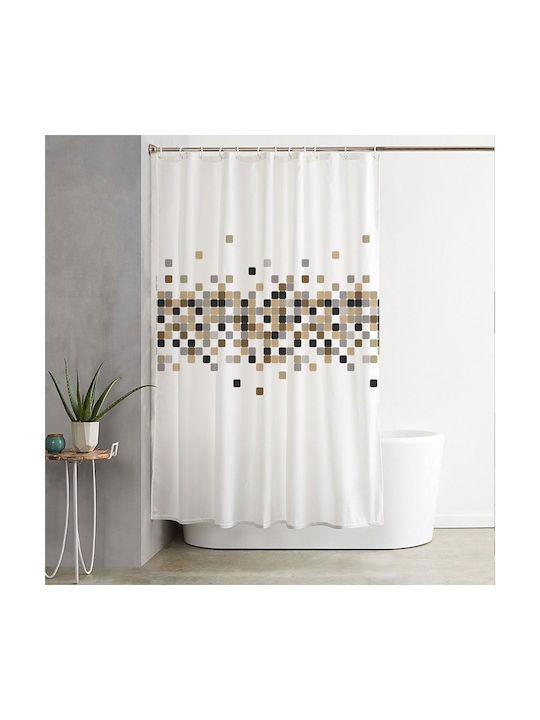 Viopros Shower Curtain Fabric 180x180cm White