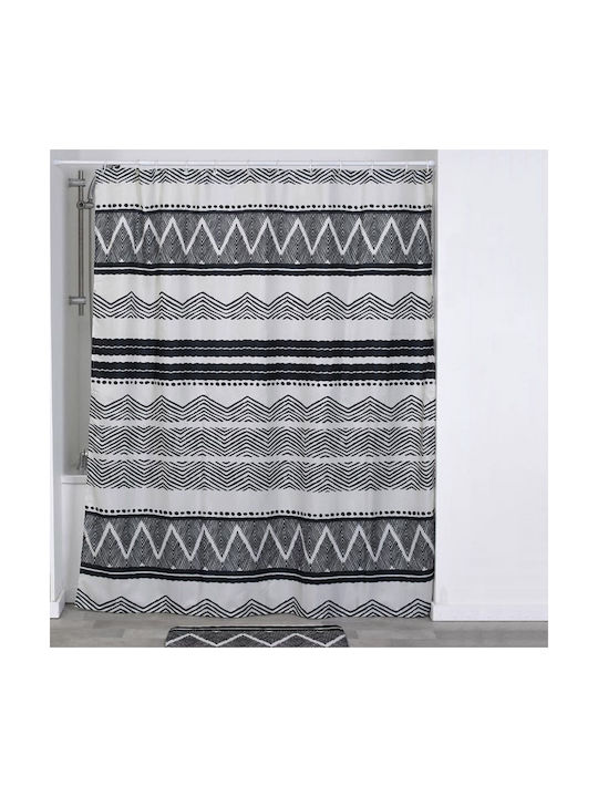 Atmosphera Lodge Fabric Shower Curtain 180x200cm Polyester