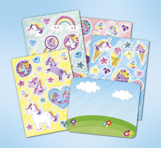 Totum Kinder Wandsticker Fenster Unicorn 30x22cm 60Stück