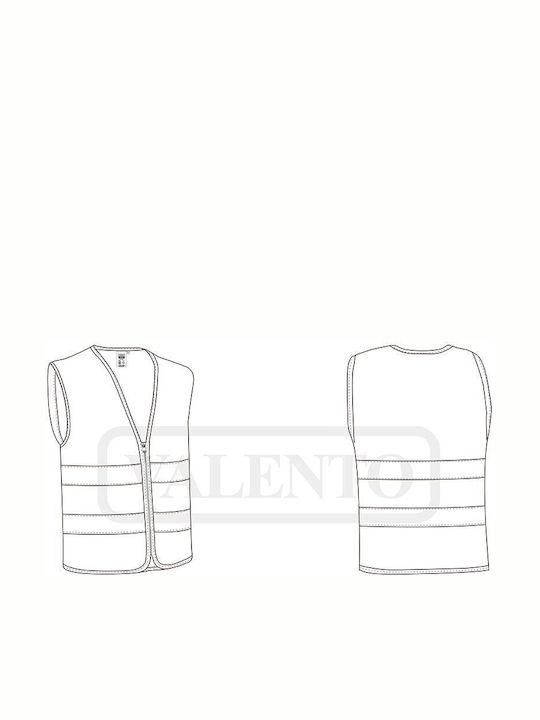 Valento Wagon Men's Safety Vest with Reflective Film Yellow