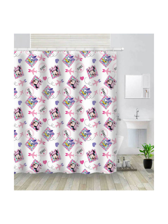 Vasilas Home Κουρτίνα Μπάνιου 180x180cm Μπλε