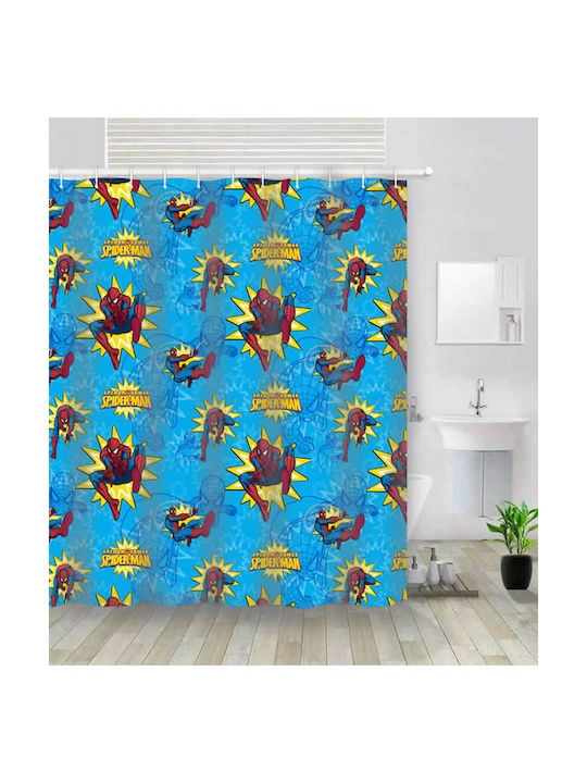 Vasilas Home Κουρτίνα Μπάνιου 180x180cm Blue-01