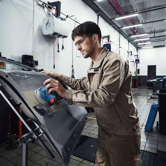 Bosch Grinder GEX 185LI Exzenterschleifer Solo mit Geschwindigkeitsregelung