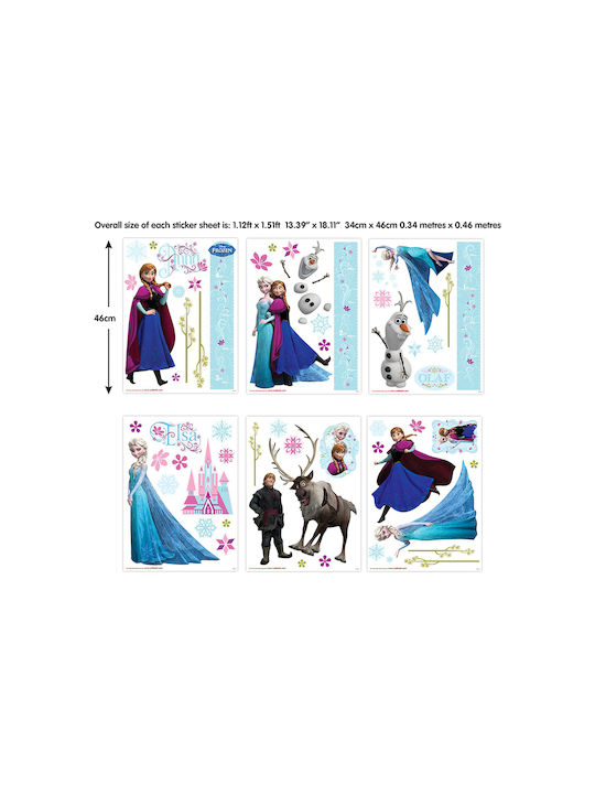 Παιδικά Αυτοκόλλητα Τοίχου Walltastic Frozen Decor Kit 70 Room Stickers
