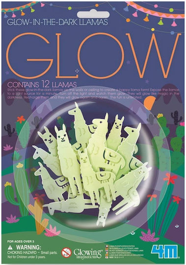 4M Kids Glow-in-the-Dark Wall Sticker Llamas