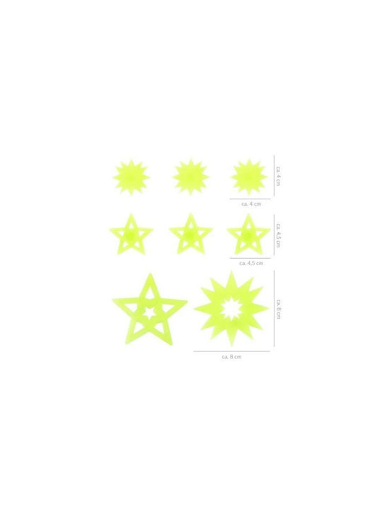 Trendhaus Kinder Wandsticker Wand Leuchtend Sterne Wichtel - Dream Stars 9.5x10cm 8Stück