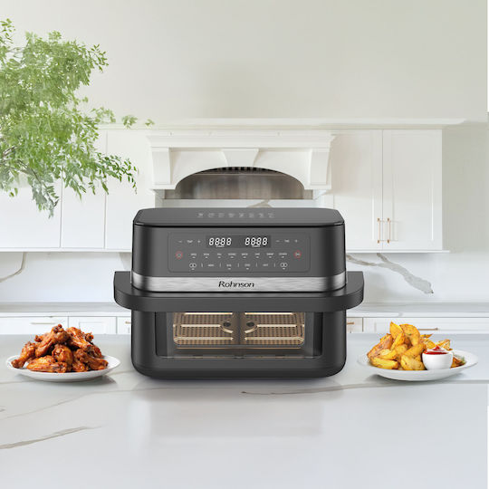 Rohnson Air Fryer with Double Detachable Bucket 11.5lt Gray R-2881