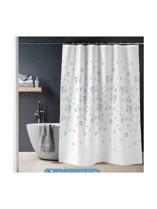 Douceur d'Intérieur Bubble Κουρτίνα Μπάνιου 180x200cm Blue