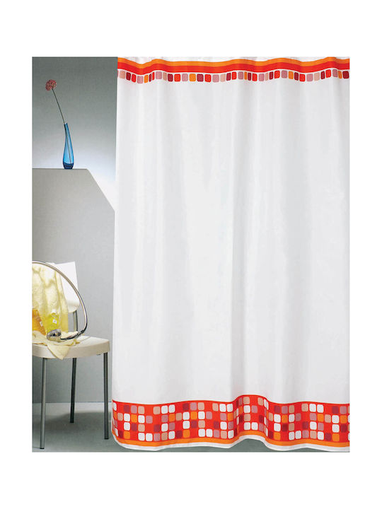 San Lorentzo Attention Fabric Shower Curtain 180x200cm White 1717
