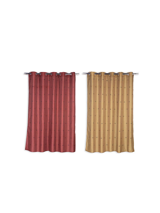 Nef-Nef Homeware Insignia Fabric Shower Grommet Curtain 180x180cm Mustard 028998