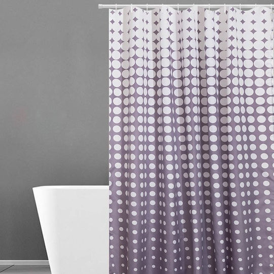 Anna Riska 507 Shower Curtain 180x200cm Μωβ 425427