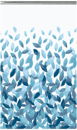 Flamingo Leafs Κουρτίνα Μπάνιου 180x200cm Blue