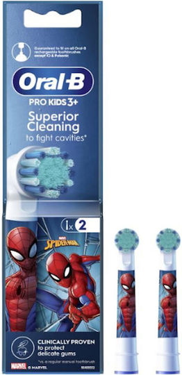 Oral-B Electric Toothbrush Replacement Heads Spiderman 2 Pieces for 3+ Years