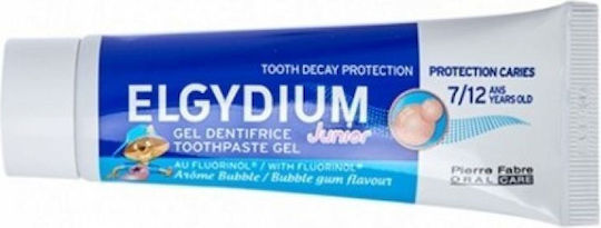 Elgydium Junior Children's Toothpaste for 7+ Years with Bubblegum Flavor 50ml