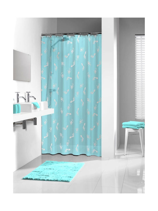 Sealskin Amy Shower Curtain 180x200cm Turquoise