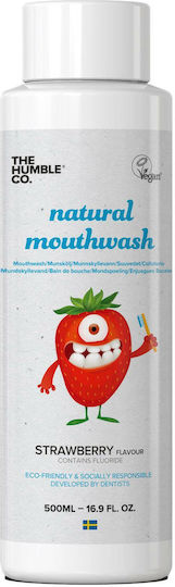The Humble Co. Strawberry Mouthwash 250 Ppm Alcohol-Free Vegan 500ml