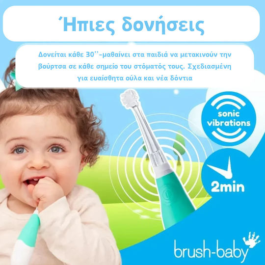 Brush Baby Babysonic Children's Electric Toothbrush with Chronograph for 0m+ Pink with Replacement Heads