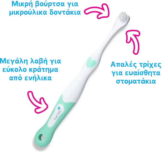 Brush Baby Baby Toothbrush For 0m+ Turquoise
