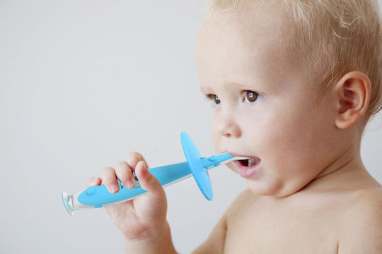 Babyono Бебешка Четка за Зъби за 6м+ Синя