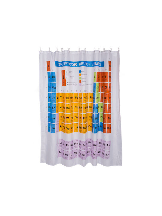 Periodic Table Shower Curtain 180x180cm Multicolour
