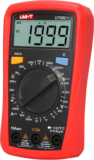 Uni-T Ψηφιακό Πολύμετρο με Μέτρηση AC / DC / Αντίστασης UT33C+