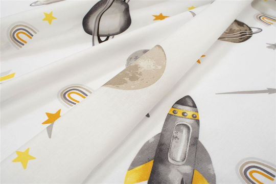 Dimcol Baby Bettlaken Bebe Space 120x160cm