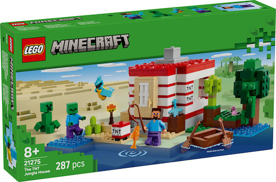 LEGO Minecraft The TNT Jungle House for Ages 8+ 287 Pieces