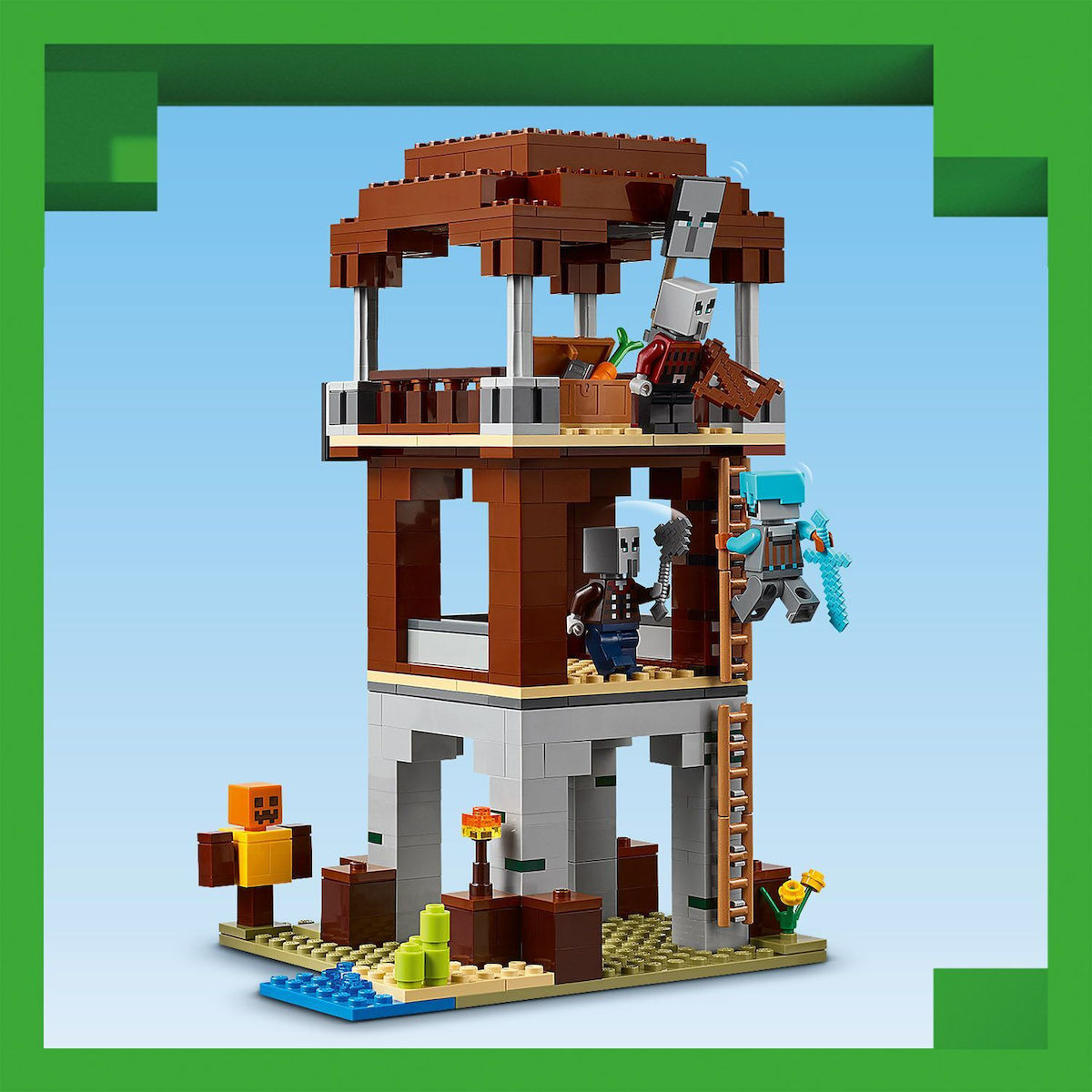 LEGO Minecraft The Pillager Outpost și Ravager pentru 9+ Ani 665