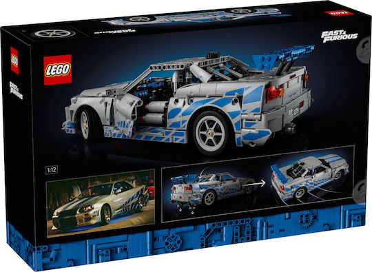LEGO Technic 2 Fast 2 Furious Nissan Skyline GT-R (R34) Car for 18+ Years 1410 Pieces