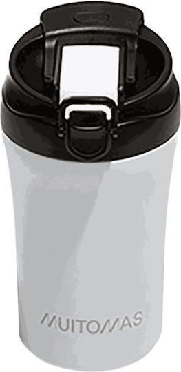 Muitomas Flasche Thermosflasche Rostfreier Stahl 350ml White