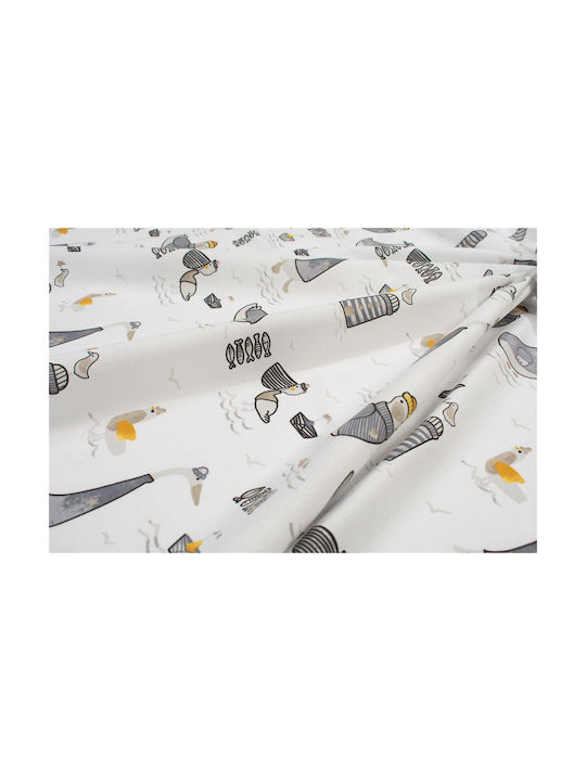 Dimcol Seturi de cearșafuri Single Bumbac White-grey 160x240cm 3buc