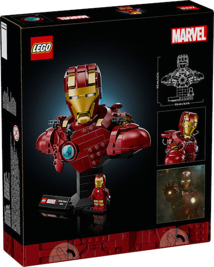 LEGO Marvel Iron Man MK4 Bust for 18+ Years 436 Pieces