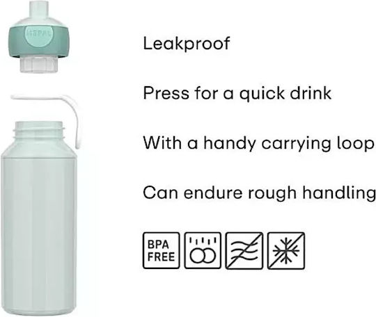 Little Dutch Fairy Wonders Kids Water Bottle with Pop-Up Cap Non Spill 400ml (Various Designs/Colours)