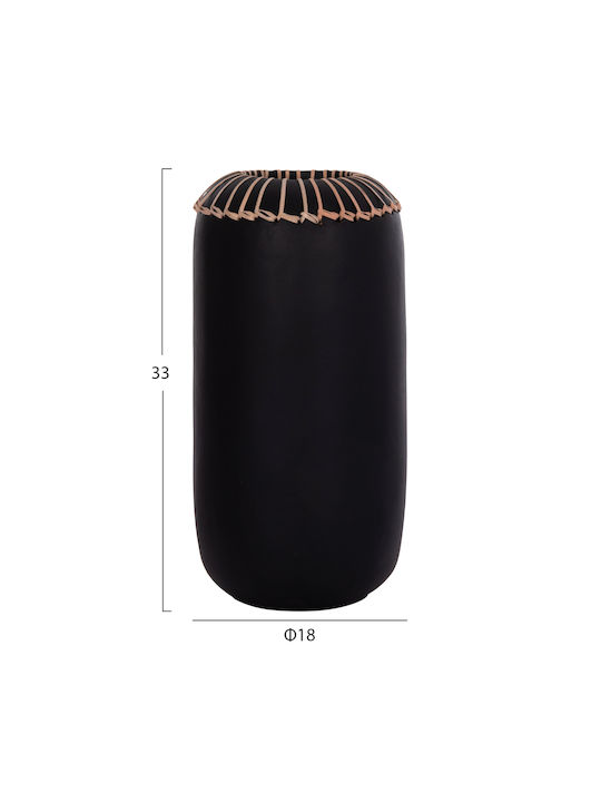 HomeMarkt Decorative Vase Lennox Black 18x18x33cm