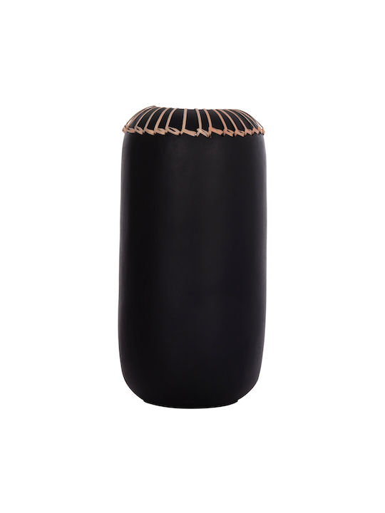 HomeMarkt Decorative Vase Lennox Black 18x18x33cm